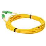 Picture of 1.5m ALC (Male) to ALC (Male) Yellow OS2 Duplex Fiber OFNR (Riser-Rated) Patch Cable with Microboot