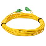 Picture of 9m ALC (Male) to ALC (Male) OS2 Straight Microboot, Snagless Yellow Duplex Fiber OFNR (Riser-Rated) Patch Cable