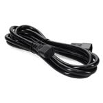 Picture of 1ft C13 Female to C14 Male 14AWG 100-250V at 10A Black Power Cable