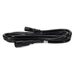 Picture of 0.61m C13 Female to C14 Male 14AWG 100-250V at 10A Black Power Cable