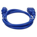 Picture of 0.91m C13 Female to C14 Male 14AWG 100-250V at 10A Blue Power Cable