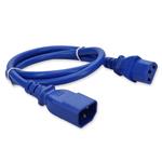 Picture of 4ft C13 Female to C14 Male 14AWG 100-250V at 10A Power Cable