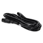 Picture of 4ft C13 Female to C14 Male 14AWG 100-250V at 10A Black Power Cable