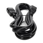 Picture of 4ft C13 Female to C14 Male 14AWG 100-250V at 10A Black Power Cable