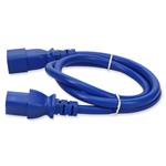 Picture of 6ft C13 Female to C14 Male 14AWG 100-250V at 10A Blue Power Cable