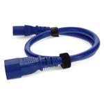 Picture of 5ft C13 Female to C14 Male 18AWG 100-250V at 10A Blue Power Cable
