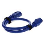 Picture of 1.83m C13 Female to C14 Male 18AWG 100-250V at 10A Blue Power Cable