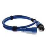 Picture of 3ft C13 Female to C14 Male 14AWG 100-250V at 10A Blue Power Cable