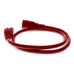 Picture of 10ft C14 Male to C15 Female 14AWG 100-250V at 10A Red Power Cable