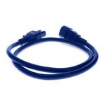 Picture of 15ft C14 Male to C15 Female 14AWG 100-250V at 10A Blue Power Cable