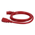 Picture of 3ft C14 Male to C19 Female 14AWG 100-250V at 10A Red Power Cable