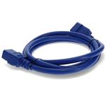 Picture of 10ft C19 Female to C20 Male 12AWG 100-250V at 10A Blue Power Cable