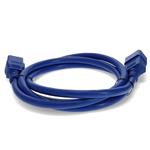 Picture of 10ft C19 Female to C20 Male 12AWG 100-250V at 10A Blue Power Cable