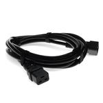 Picture of 10ft C19 Female to C20 Male 12AWG 100-250V at 10A Black Power Cable