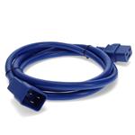 Picture of 5ft C19 Female to C20 Male 12AWG 100-250V at 10A Blue Power Cable