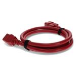 Picture of 5ft C19 Female to C20 Male 12AWG 100-250V at 10A Red Power Cable
