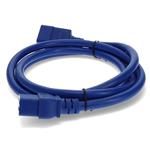 Picture of 6ft C19 Female to C20 Male 12AWG 100-250V at 10A Blue Power Cable