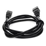 Picture of 4ft C19 Female to C20 Male 16AWG 100-250V at 10A Black Power Cable