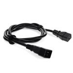 Picture of 4ft C19 Female to C20 Male 16AWG 100-250V at 10A Black Power Cable