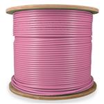 Picture of 1000ft Non-Terminated Cat6A Straight Pink STP Copper Plenum Patch Cable