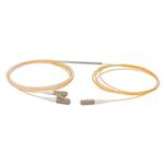 Picture of 3m LC (Male) to 2xLC (Male) OM2 Straight Orange Simplex Fiber OFNR (Riser-Rated) Splitter Cable 50/50 Ratio