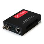 Picture of 1 10/100/1000Base-TX(RJ-45) to 1 1000Base-LX(ST) SMF 1310nm 20km Industrial Media Converter