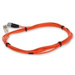 Picture of 2m FC (Male) to LC (Male) OM1 Straight Orange Duplex Fiber OFNR (Riser-Rated) Patch Cable