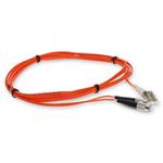 Picture of 8m FC (Male) to LC (Male) OM1 Straight Orange Duplex Fiber OFNR (Riser-Rated) Patch Cable