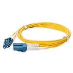 Picture of 50cm LC (Male) to LC (Male) OS2 Straight Yellow Duplex Fiber Plenum Patch Cable
