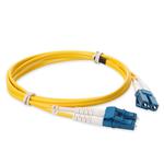 Picture of 50cm LC (Male) to LC (Male) OS2 Straight Yellow Duplex Fiber Plenum Patch Cable