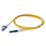 Picture of 50cm LC (Male) to LC (Male) OS2 Straight Yellow Simplex Fiber Plenum Patch Cable
