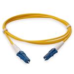 Picture of 50cm LC (Male) to LC (Male) OS2 Straight Yellow Simplex Fiber Plenum Patch Cable