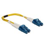 Picture of 0.15m LC (Male) to LC (Male) Yellow OS2 Duplex Riser-Rated Fiber Patch Cable