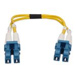 Picture of 0.15m LC (Male) to LC (Male) Yellow OS2 Duplex Riser-Rated Fiber Patch Cable