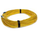 Picture of 100m LC (Male) to LC (Male) OS2 Straight Yellow Simplex Fiber OFNR (Riser-Rated) Patch Cable