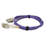 Picture of 10m LC (Male) to LC (Male) OM1 Straight Purple Duplex Fiber OFNR (Riser-Rated) Patch Cable