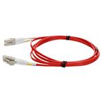 Picture of 10m LC (Male) to LC (Male) OM1 Straight Red Duplex Fiber OFNR (Riser-Rated) Patch Cable