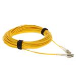 Picture of 15m LC (Male) to LC (Male) OM1 Straight Yellow Duplex Fiber OFNR (Riser-Rated) Patch Cable