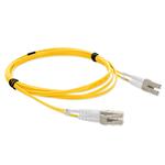 Picture of 1m LC (Male) to LC (Male) OM1 Straight Yellow Duplex Fiber OFNR (Riser-Rated) Patch Cable