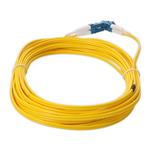 Picture of 1m LC (Male) to LC (Male) Yellow OS2 Duplex Fiber TAA Compliant OFNR (Riser-Rated) Patch Cable