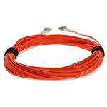 Picture of 20m LC (Male) to LC (Male) Orange OM2 Duplex OFNR (Riser-Rated) Fiber Patch Cable