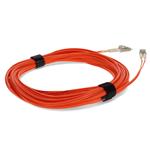 Picture of 20m LC (Male) to LC (Male) Orange OM2 Duplex OFNR (Riser-Rated) Fiber Patch Cable