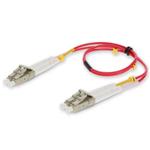 Picture of 2m LC (Male) to LC (Male) Red OM3 Duplex Plenum-Rated Fiber Patch Cable