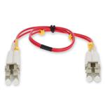 Picture of 2m LC (Male) to LC (Male) Red OM3 Duplex Plenum-Rated Fiber Patch Cable