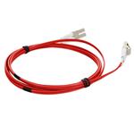 Picture of 2m LC (Male) to LC (Male) OM1 Straight Red Duplex Fiber OFNR (Riser-Rated) Patch Cable