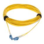 Picture of 49m LC (Male) to LC (Male) OS2 Straight Yellow Duplex Fiber OFNR (Riser-Rated) Patch Cable