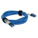 Picture of 7m LC (Male) to LC (Male) Yellow OS2 Duplex Blue Fiber OFNR (Riser-Rated) Patch Cable