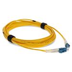 Picture of 1.5m LC (Male) to LC (Male) Yellow OS2 Duplex Fiber OFNR (Riser-Rated) Patch Cable with Microboot
