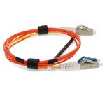 Picture of 5m LC (Male) to LC (Male) OM1 & OS1 Straight Orange Duplex Fiber Mode Conditioning (2x LC 62.5/125 to LC 62.5/125 & LC 9/125) Cable