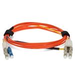 Picture of 5m LC (Male) to LC (Male) OM1 & OS1 Straight Orange Duplex Fiber Mode Conditioning (2x LC 62.5/125 to LC 62.5/125 & LC 9/125) Cable
